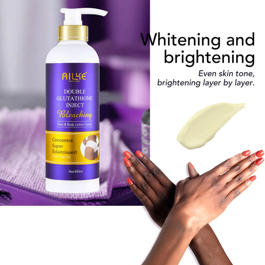 AILKE Glutathione 5-in-1 Women Skin Care Kit, With Body Lotion, Serum, Dark Spot Removal Cream, Body Cream, Brightening Soap