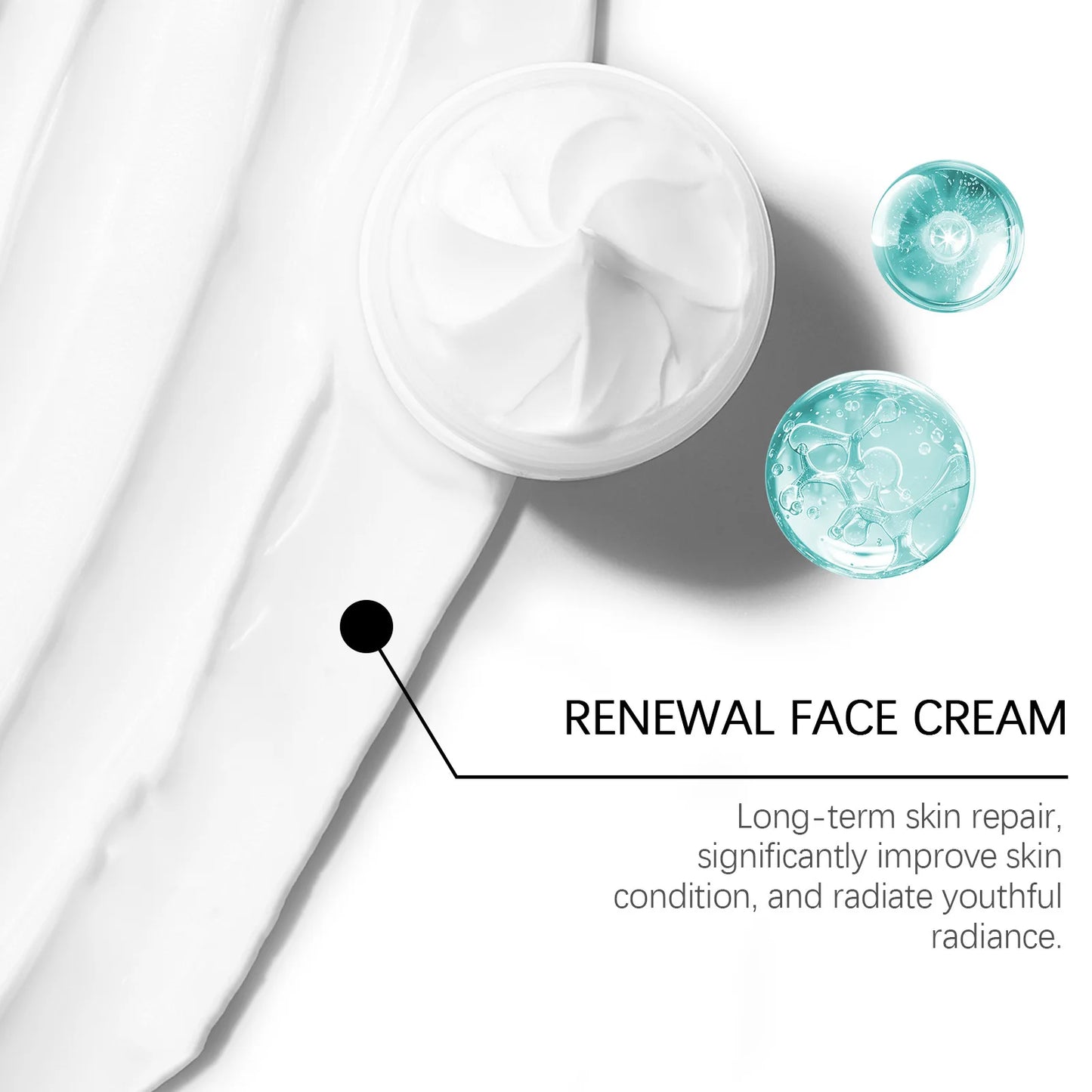 Moisturizing Face Cream Facial Skin State Moisturizing, Elastic, Tender, Moisturizing, Applying, Massage and Nursing Face Cream