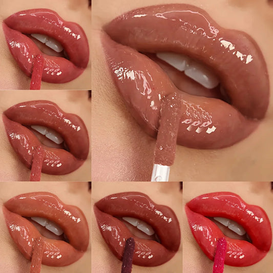 Moisturizing Water Glow Lip Gloss, High Shine Lip Glaze, Non Sticky Non Transfer, Long Lasting Waterproof Hydrating Lip Makeup