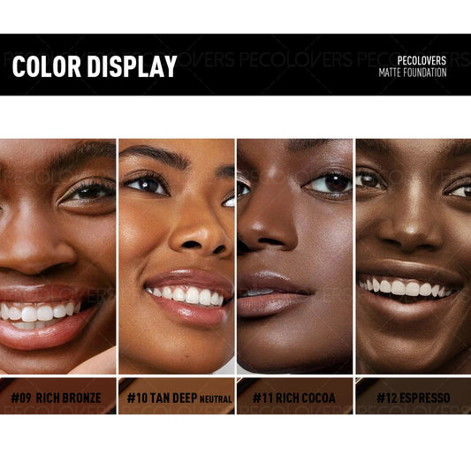 Waterproof Long-Lasting Foundation,Matte Finish,Concealer Foundation,Everyday & Special Events Makeup