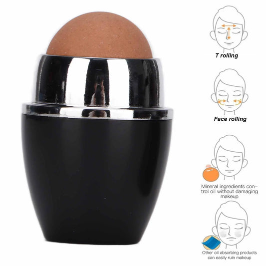 Facial Roller Promote Cell Metabolism Face Cleaning Pore Massage Ball for Skincare MakeupBlack