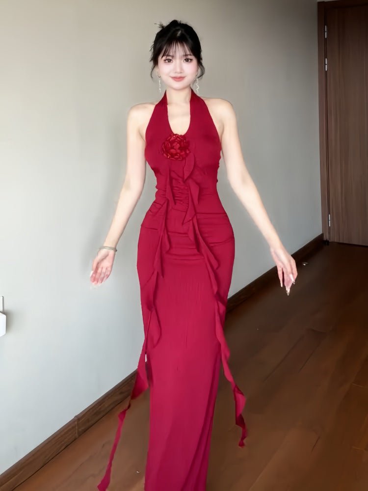 Elegant Summer Waist - cinching Gown Designed For A Sophisticated High - end Look - TALIANA STORE