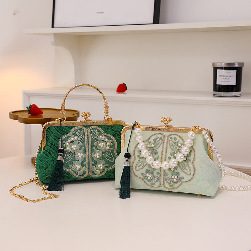 Pearl-embroidered Handbags Shoulder Crossbody Bags