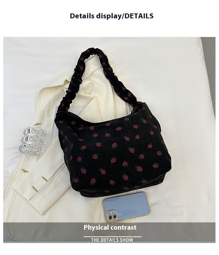 Women's Corduroy Corduroy Strawberry Cross-body Bag
