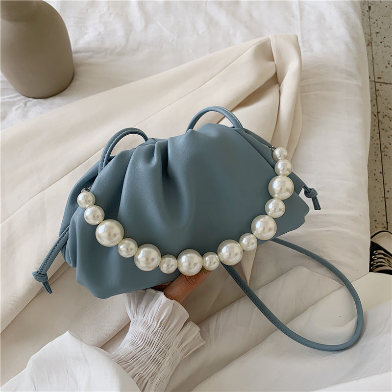 Pearl Portable Fold Cross-body Cloud Bag