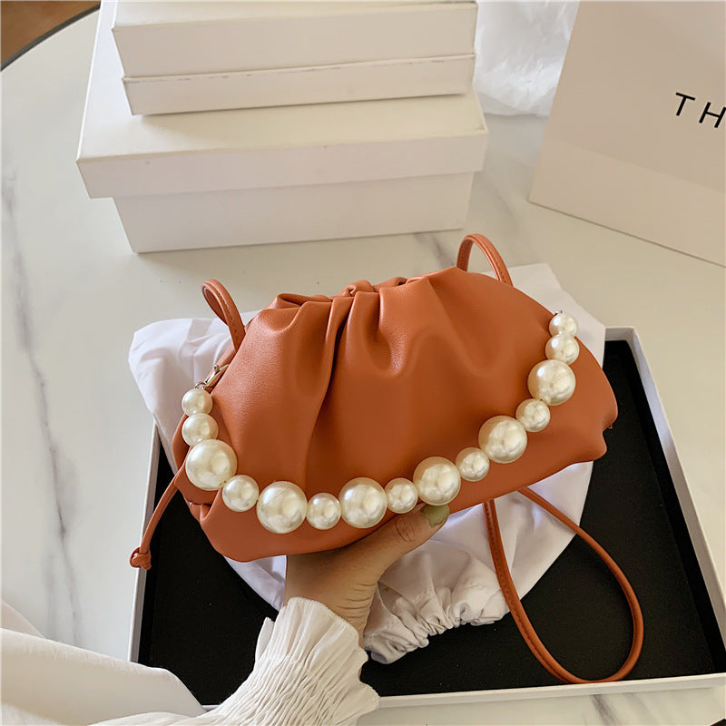 Pearl Portable Fold Cross-body Cloud Bag