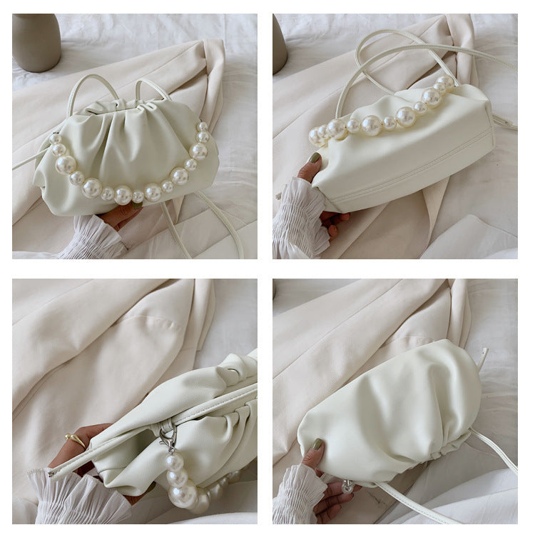 Pearl Portable Fold Cross-body Cloud Bag