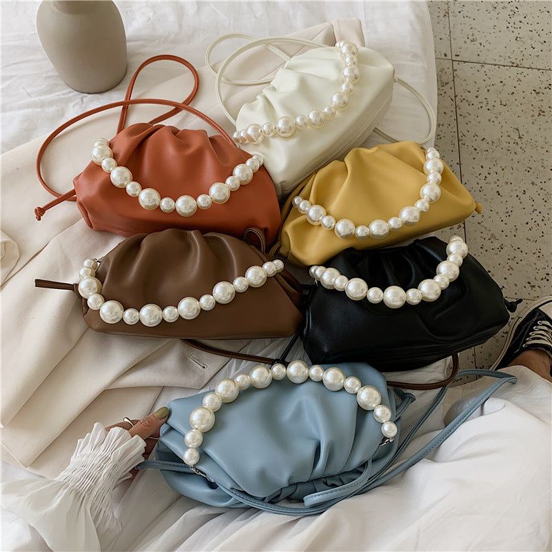 Pearl Portable Fold Cross-body Cloud Bag
