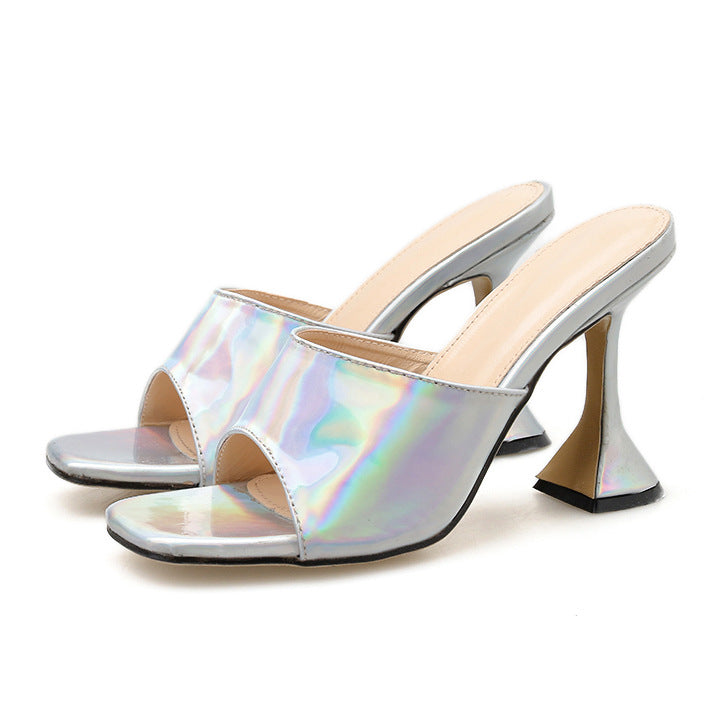 Women High Heel Slippers Ladies Sandals