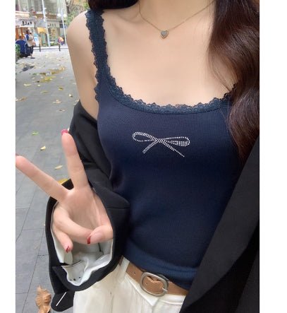 Women's Lace Suspender With Bow Design - Taliana Store