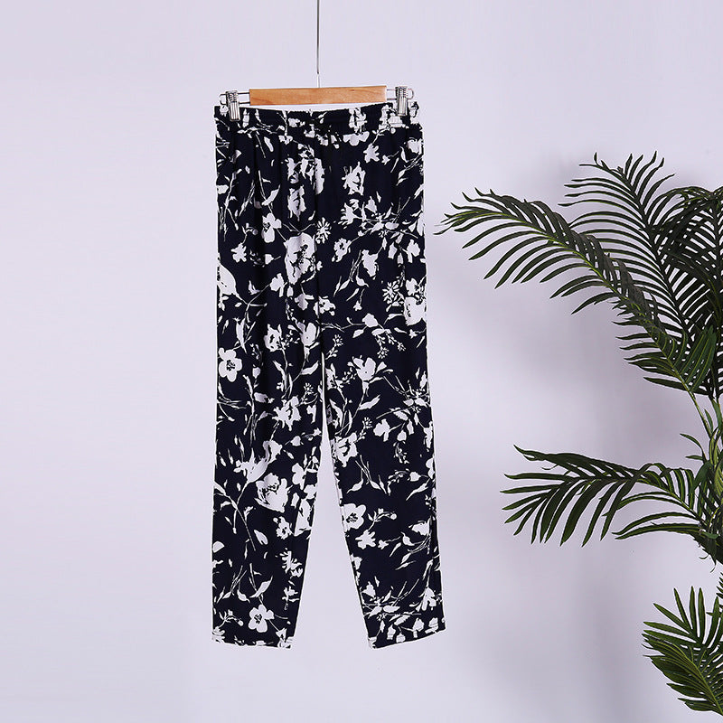 Ladies printed casual pants