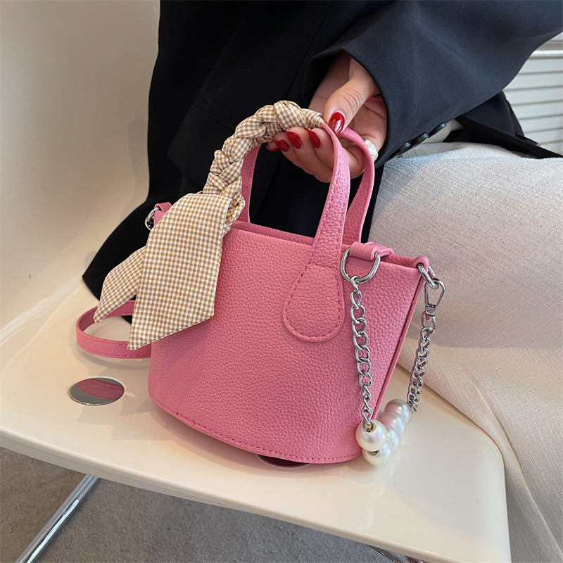 Candy-colored Bucket Bag Simple Cross-body