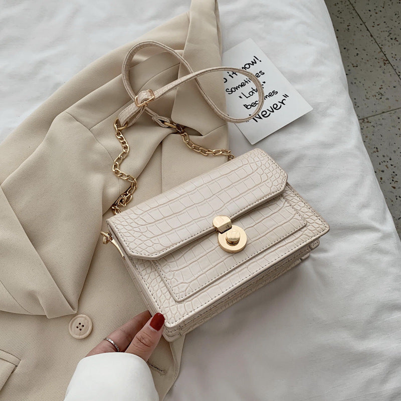 Stone Pattern PU Cross-body Bag with Shoulder Bag for Women