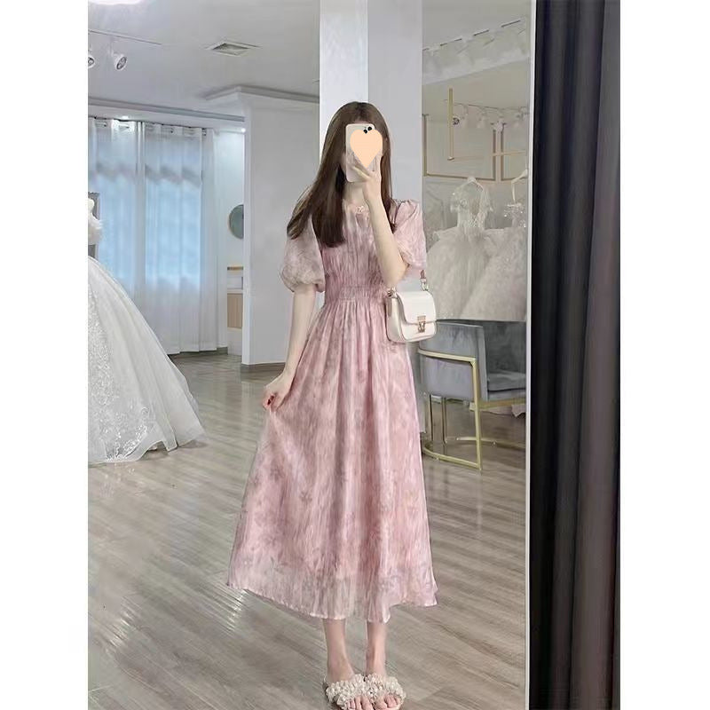 Niche-design Women's Summer Waist-cinching Maxi Dress