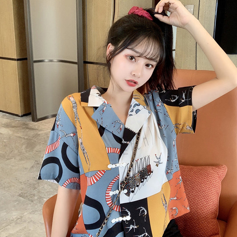 Summer Design Niche Short-sleeved Short Shirt Women