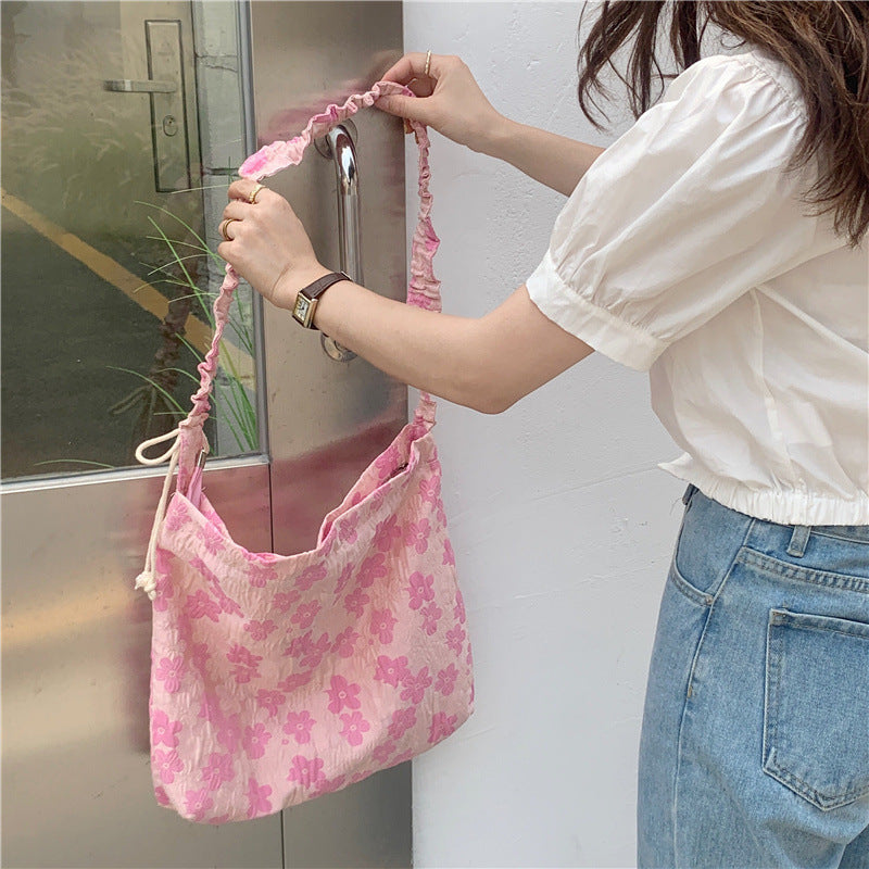 Lovely Girl Pleated Shoulder Strap Shoulder Bag