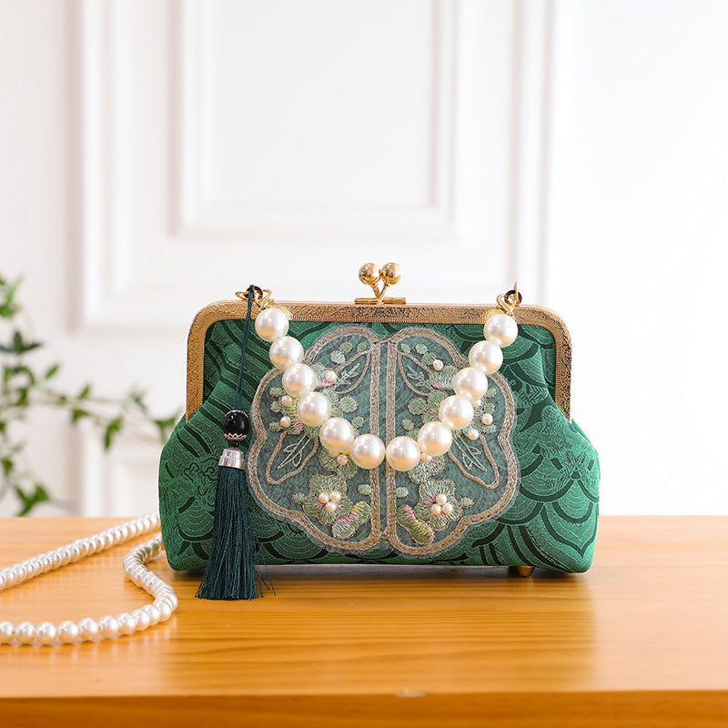 Pearl-embroidered Handbags Shoulder Crossbody Bags