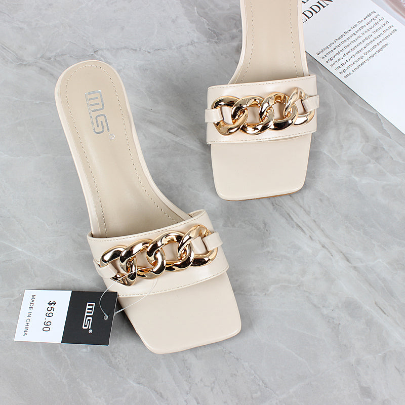 New Simple Stiletto Slippers Women