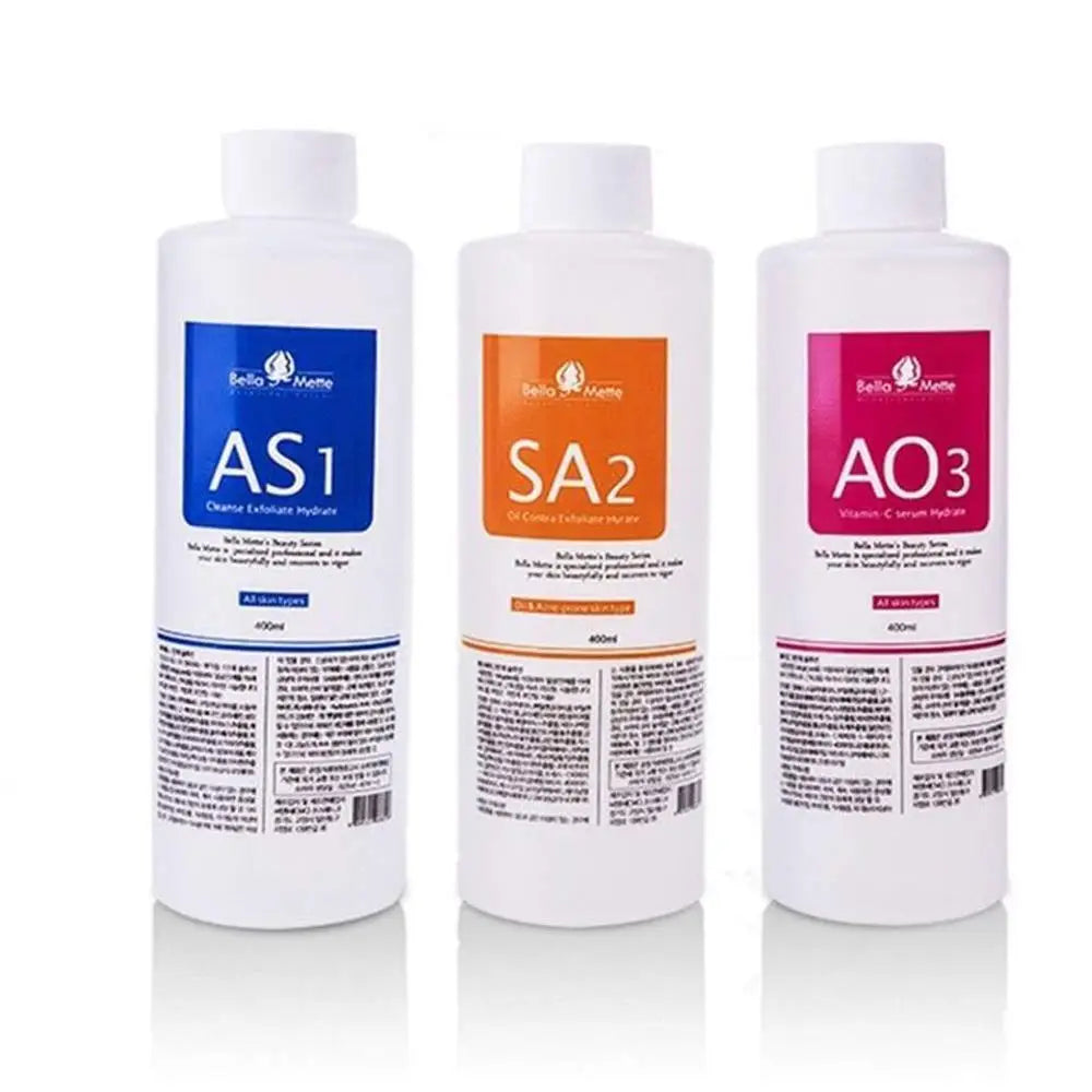 AS1 SA2 AO3 Small Bubble Aqua Peeling Solution 400ml Hydrogen Oxygen Dermabrasion Facial Cleaning Blackhead Export Liquid Beauty