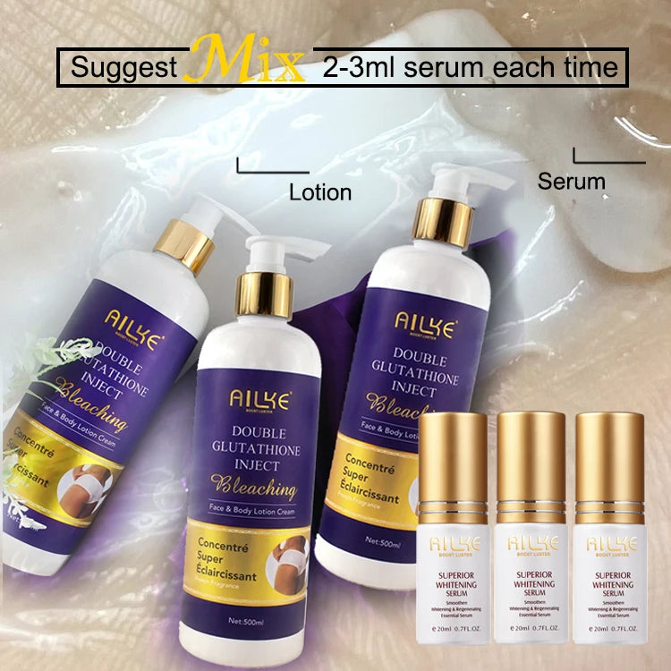 AILKE Whitening And Moisturizing Body Lotion, Hydrating, Reduce Black Spots, Even Skin Tone, Suitable All Skin Types Cream
