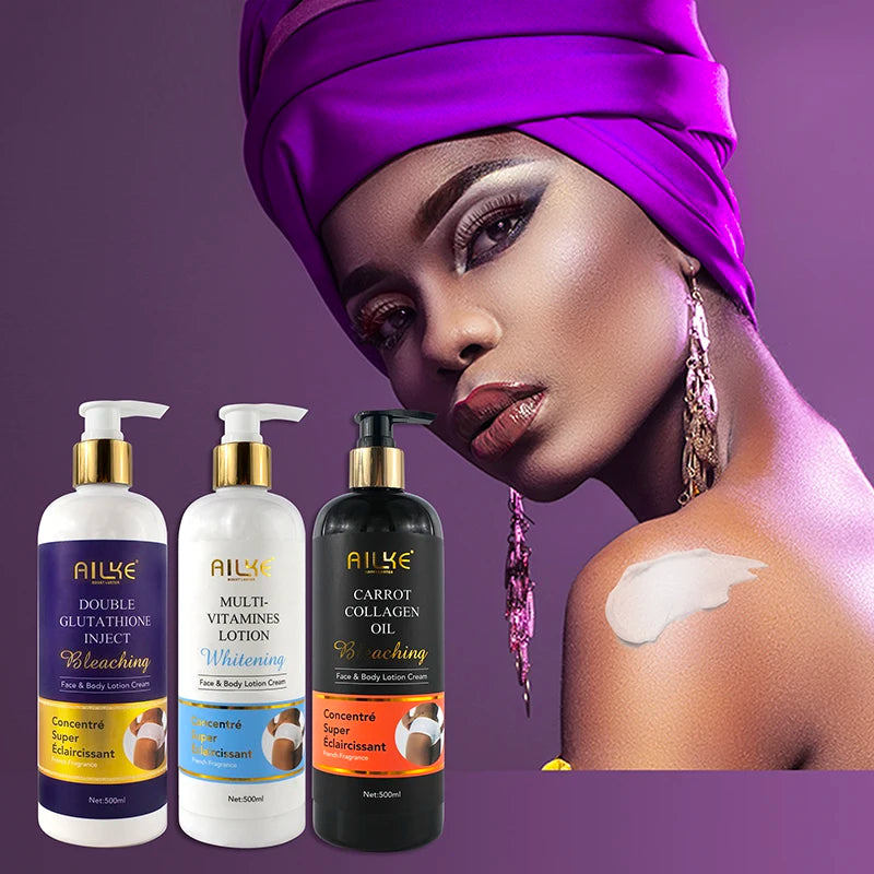 AILKE Whitening And Moisturizing Body Lotion, Hydrating, Reduce Black Spots, Even Skin Tone, Suitable All Skin Types Cream