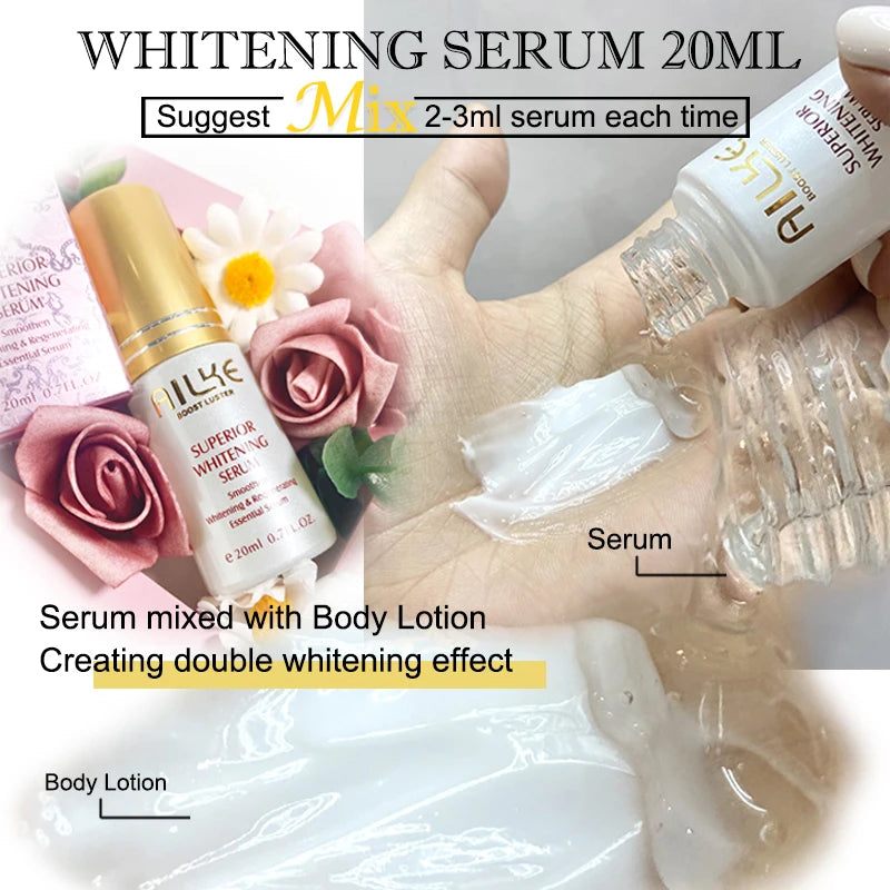 AILKE Whitening And Moisturizing Body Lotion, Hydrating, Reduce Black Spots, Even Skin Tone, Suitable All Skin Types Cream