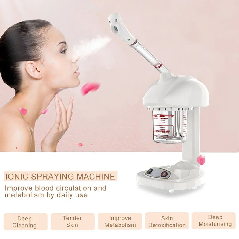 Spraying Machine Ionic Advanced Facial Steamer Ozone Steaming Skin Care for Salon Spa and Home to Face Moisturizing Cleaning