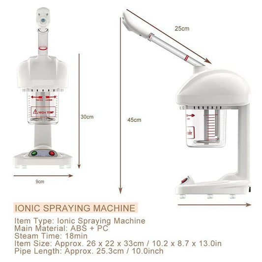Spraying Machine Ionic Advanced Facial Steamer Ozone Steaming Skin Care for Salon Spa and Home to Face Moisturizing Cleaning