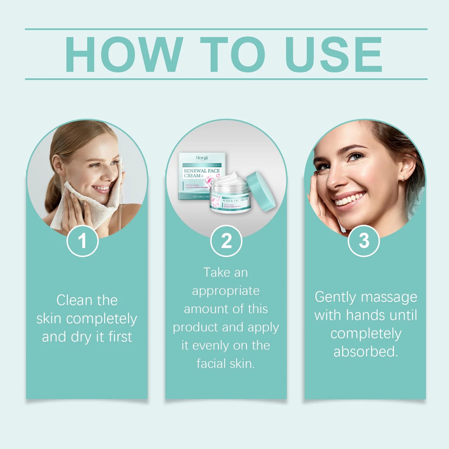 Moisturizing Face Cream Facial Skin State Moisturizing, Elastic, Tender, Moisturizing, Applying, Massage and Nursing Face Cream