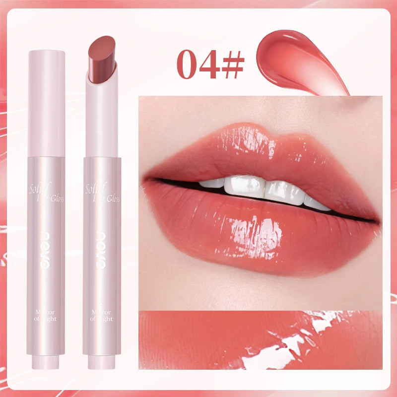Moisturizing Mirror Lipstick, Nourishing Lip  Glaze, Long-Lasting Waterproof Non-Stick Cup, Highpigment Lip Gloss,All Skin Types
