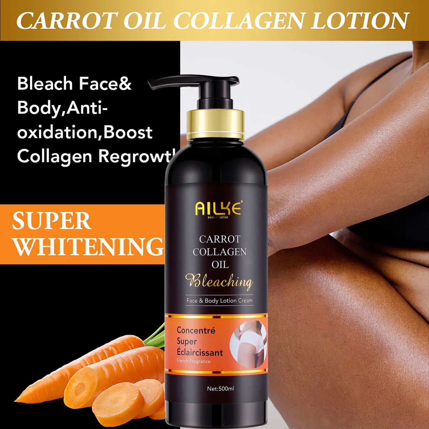 AILKE Collagen Skin Care Kit, Reduce Spots, Whitening, Even Skin Tone, For Dark Skin, Black Skin, African Skin, Caramel Skin