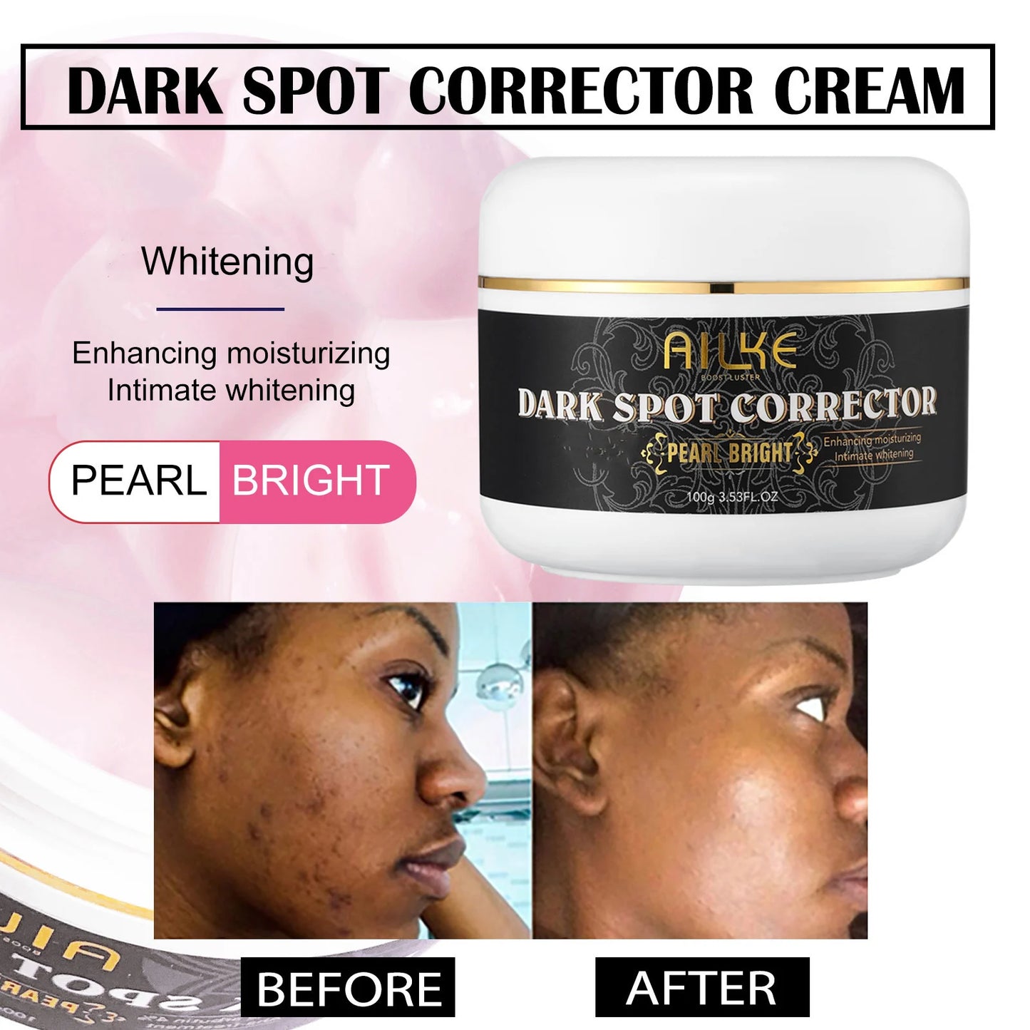 AILKE Collagen Skin Care Kit, Reduce Spots, Whitening, Even Skin Tone, For Dark Skin, Black Skin, African Skin, Caramel Skin