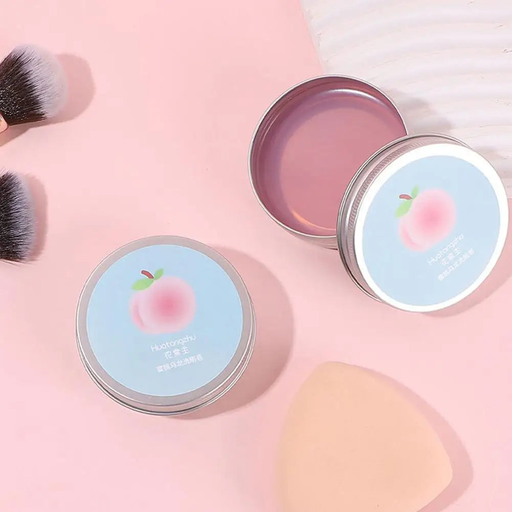 Makeup Brush Cleaner Gentle Effective Cleansing Low Foam Formula Quick Rinse Sponges Puffs Peach Oolong Scent Refreshing