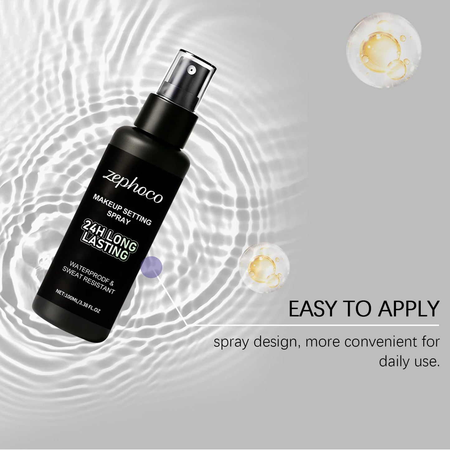 Makeup Setting Spray Hyaluronic Acid Moisturizing Waterprodf Sweat Resistant Fast Drying Lightweight 24h Longlasting Fixing Mist