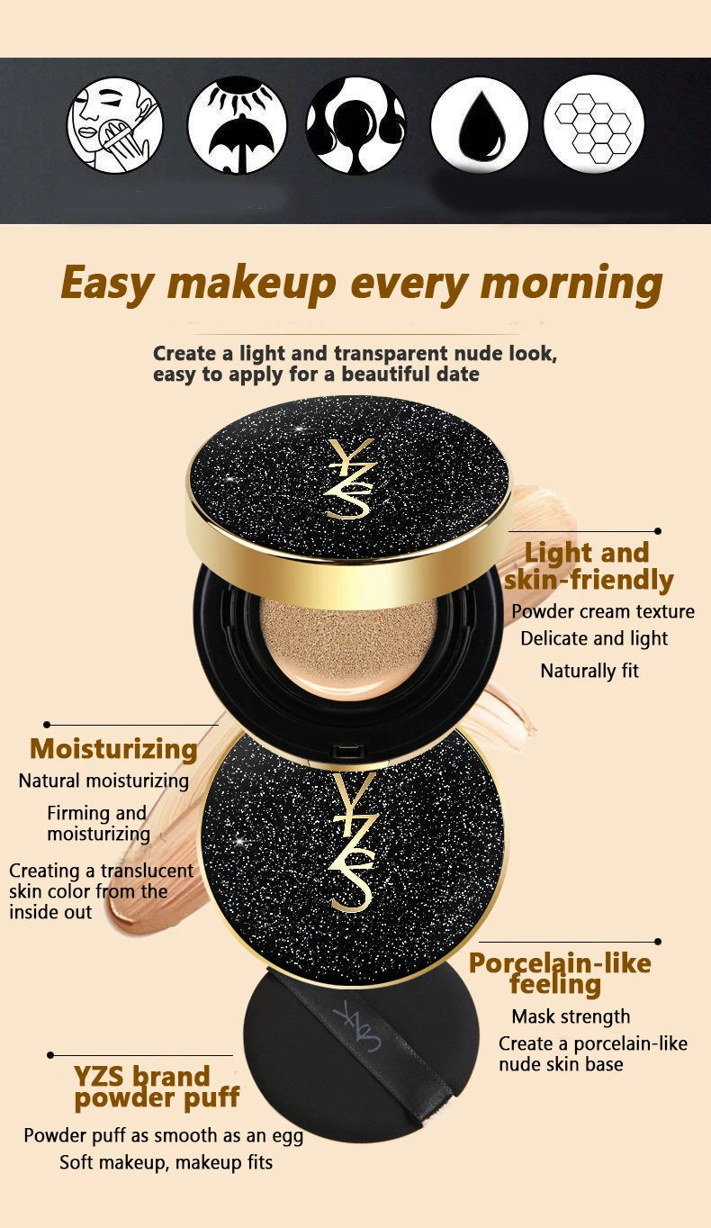 3-color moisturizing concealer,air cushion,BB cream,Light Moisturizing Isolation Cream,liquid foundation,Natural setting Makeup