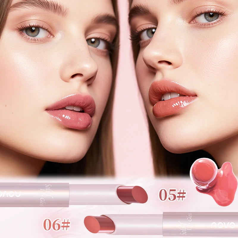 Moisturizing Mirror Lipstick, Nourishing Lip  Glaze, Long-Lasting Waterproof Non-Stick Cup, Highpigment Lip Gloss,All Skin Types