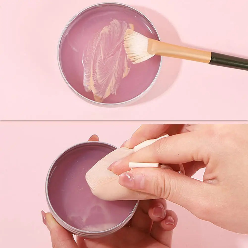 Makeup Brush Cleaner Gentle Effective Cleansing Low Foam Formula Quick Rinse Sponges Puffs Peach Oolong Scent Refreshing