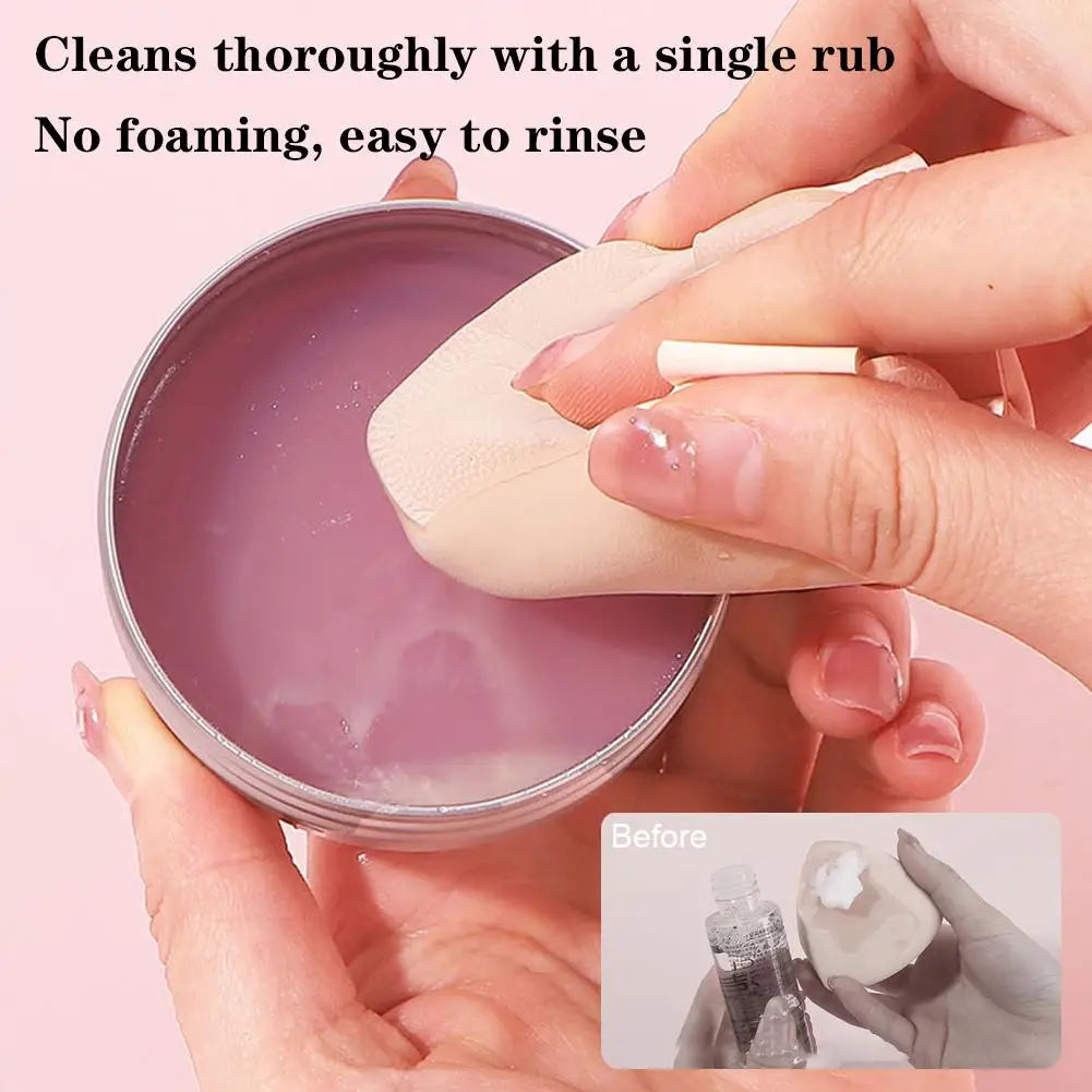 Makeup Brush Cleaner Gentle Effective Cleansing Low Foam Formula Quick Rinse Sponges Puffs Peach Oolong Scent Refreshing