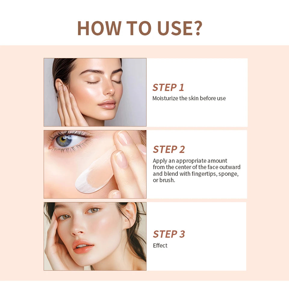 4 In 1 Color Changing Foundation Moisturizer Longwearing Waterproof Concealer Even Skin Toning Sunscreen Spf 30 Whitening Makeup