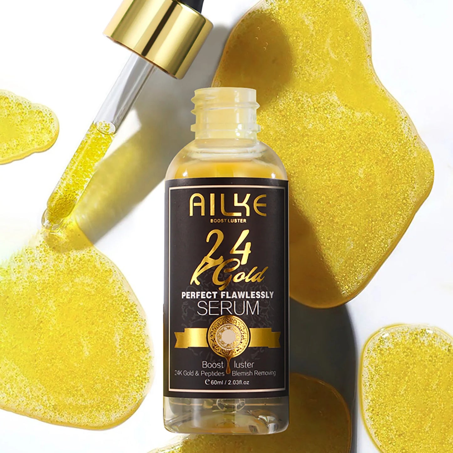 AILKE 24K Gold Collagen Whitening Skin Care Set for All Skin Types, Remove Dark Spot, Wrinkles, Fine lines, Even Skin Tone