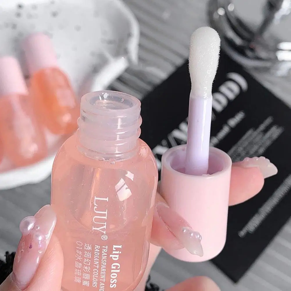 Moisturizing Lip Oil Hydrate And Soften Lip Transparent Jelly Balm Oil Unisex Fruit Lip Gloss Clear Crystal Autumn And Winter