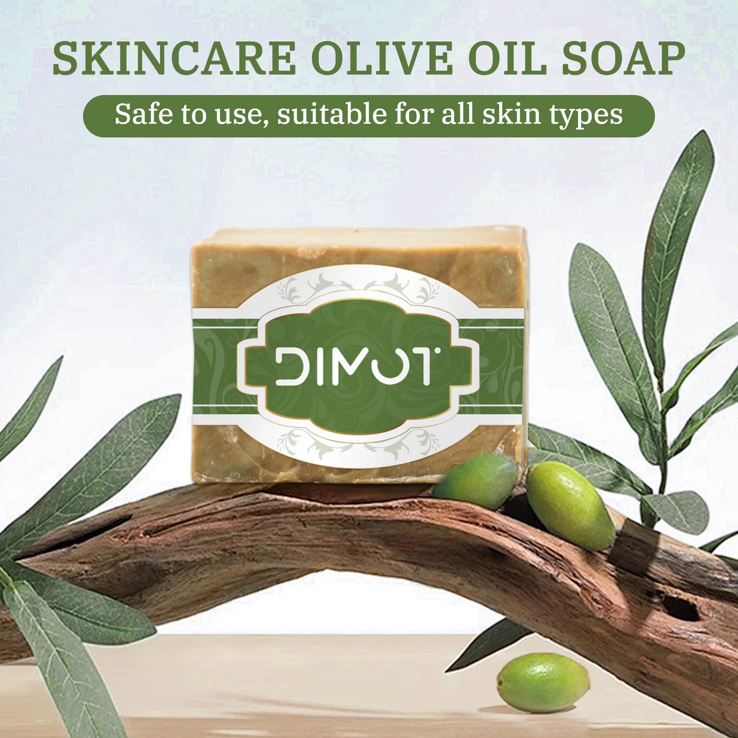 Handmade Olive Oil Cleansing Bar 200g - For Sensitive Skin, Gently Cleanses Face, Body & Hair While Providing Light Moisture.