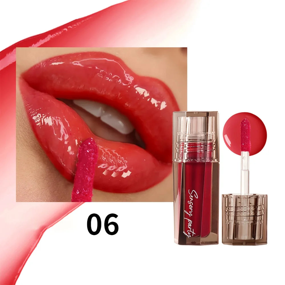 Moisturizing Water Glow Lip Gloss, High Shine Lip Glaze, Non Sticky Non Transfer, Long Lasting Waterproof Hydrating Lip Makeup