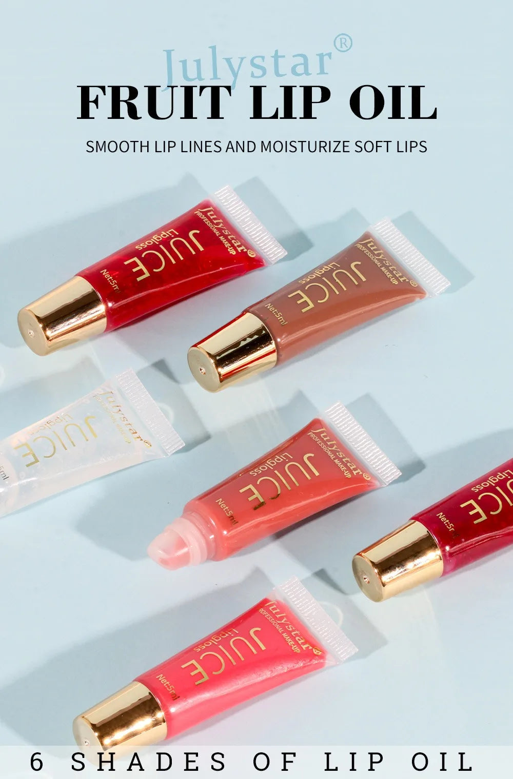 Moisturizing Lip Balm Fruit Lip Oil Gloss Care of the Lips Transparent Fullness LipGloss Soft Tube Makeup Applicator Beauty Care