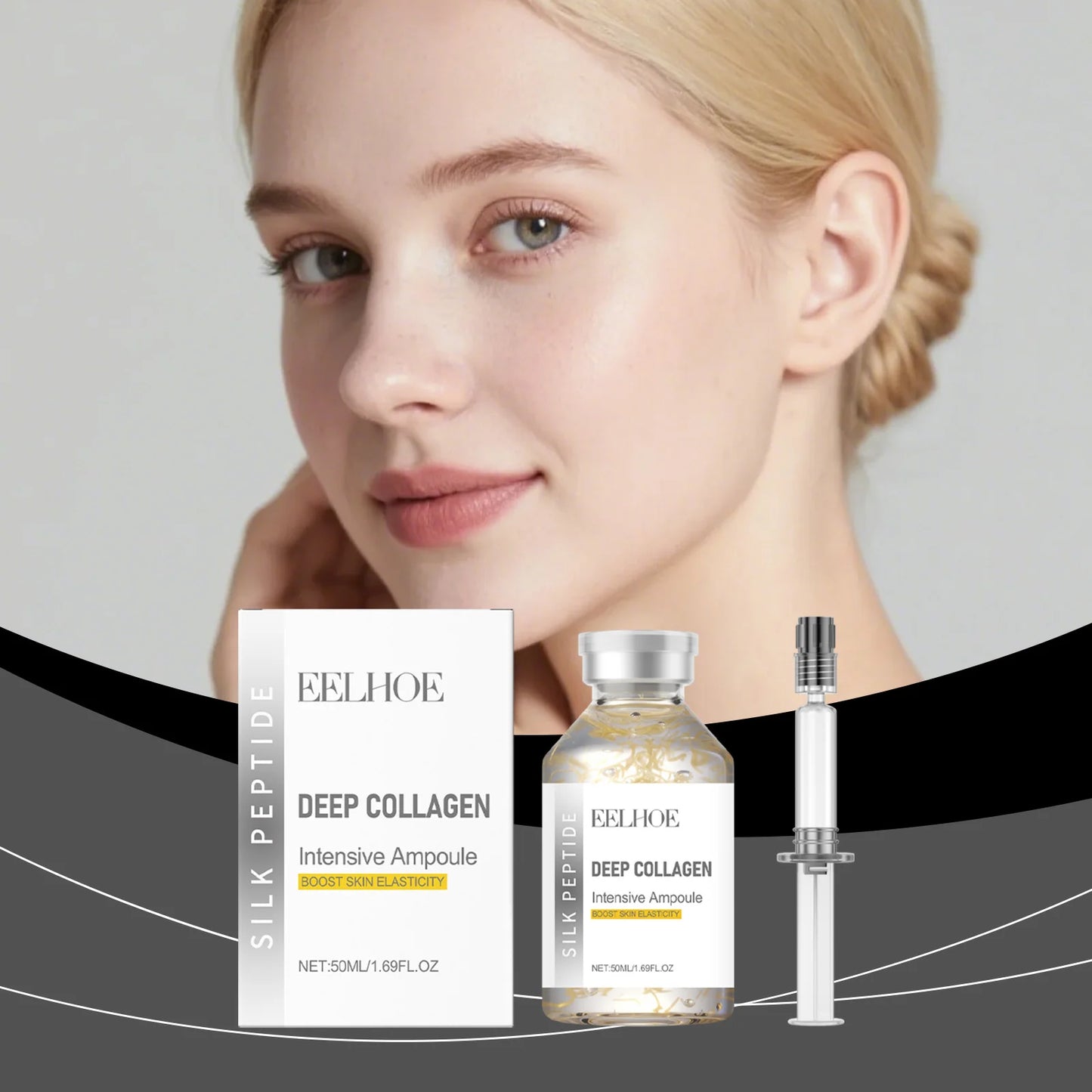 Facial essence serum gently cares for the facial contours, improves skin quality and makes the skin smooth and delicate.