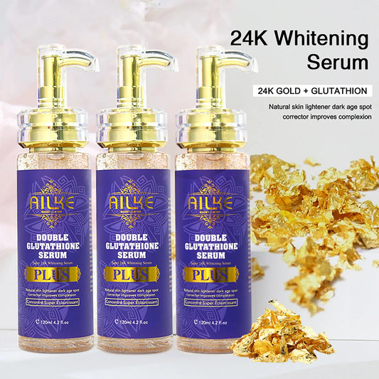 AILKE Glutathione PLUS Whitening Skin Care Set, Advanced Lightening Lotion, Moisturizes, Softens, Brighten Kit for Men, Women