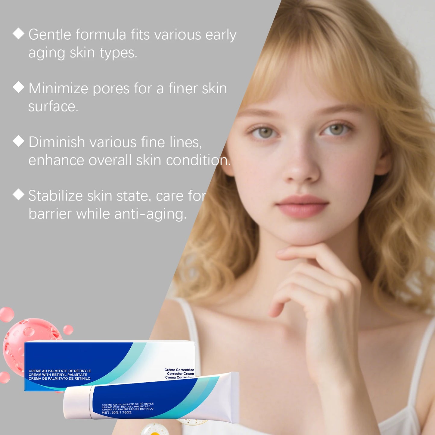 Moisturizing Corrector Cream Lightweight Hydrating Facial Care Non Greasy Quick Absorb Skin Comfort Clear Moist Smooth