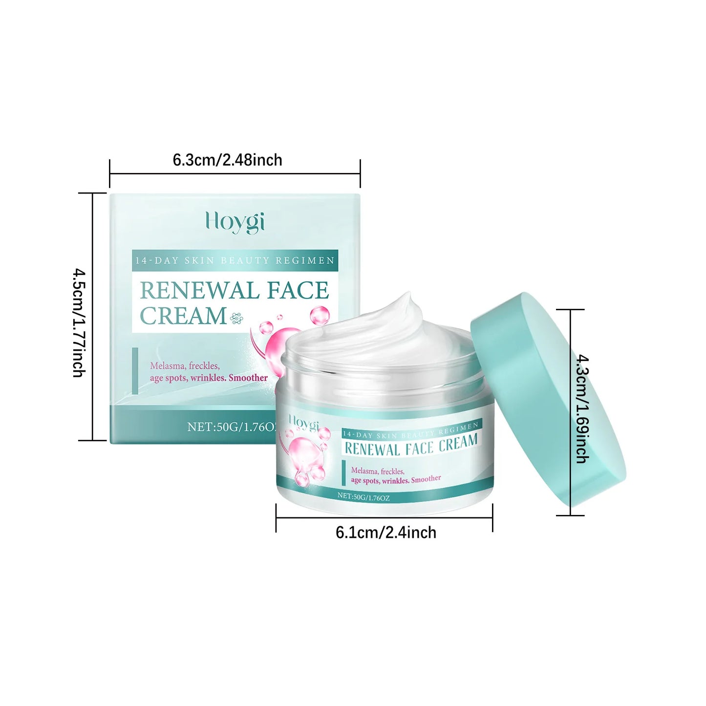 Moisturizing Face Cream Facial Skin State Moisturizing, Elastic, Tender, Moisturizing, Applying, Massage and Nursing Face Cream