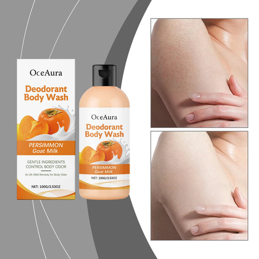Persimmon Refreshing Body Wash: Gentle in cleansing, it leaves the skin smooth, moisturized and fragrant.