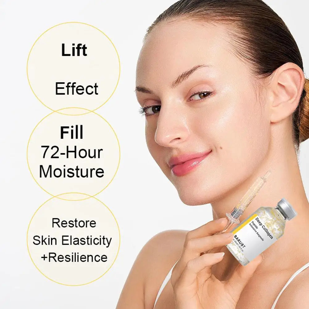 Korean Silk Collagen Essence Serum 40ml Deep Peptide Intensive Revitalizing Face Cream Anti-Wrinkle Firming Lifting Skin Care